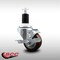 Service Caster 3'' SS Maroon Poly Swivel 1-1/2'' Expanding Stem Caster with Brake SCC-SSEX20S314-PPUB-MRN-TLB-112 - alternate 3